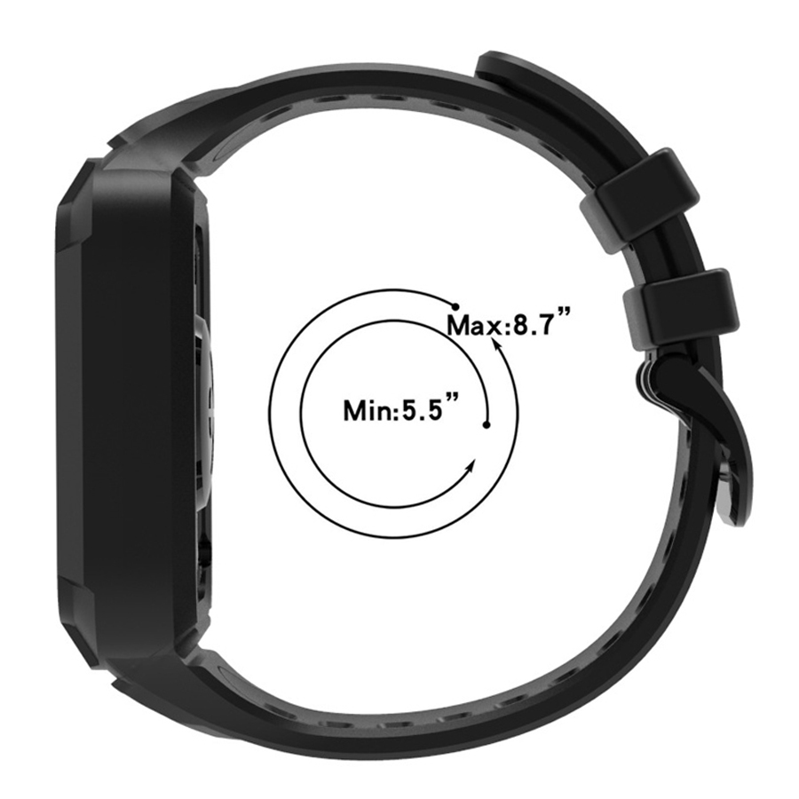 2-in-1 Strap+Case for Xiaomi M - Xiaomi Smartwatch Accessories ulasan dan harga