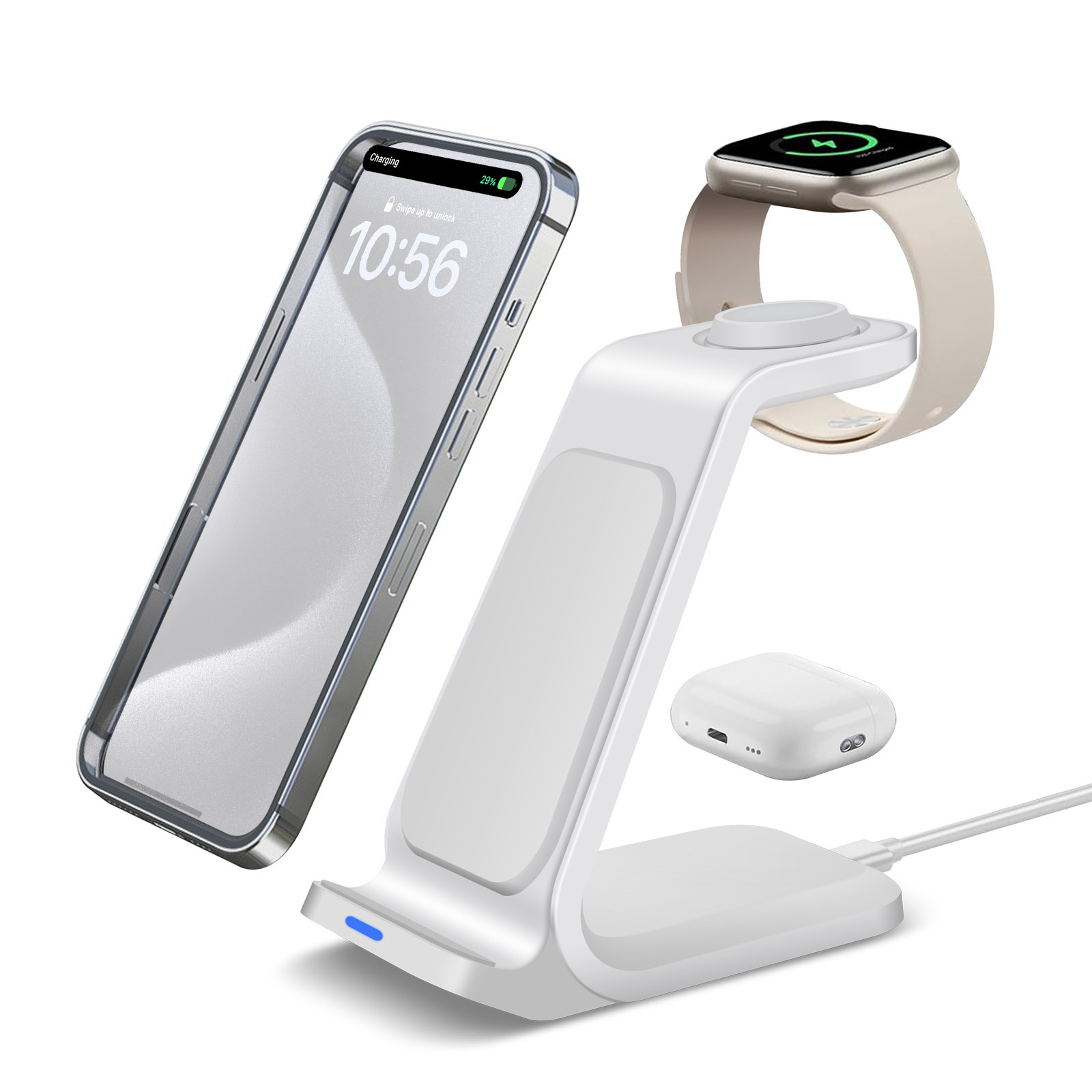 3 in 1 Charging Station for iP - Smartwatch X ulasan dan harga