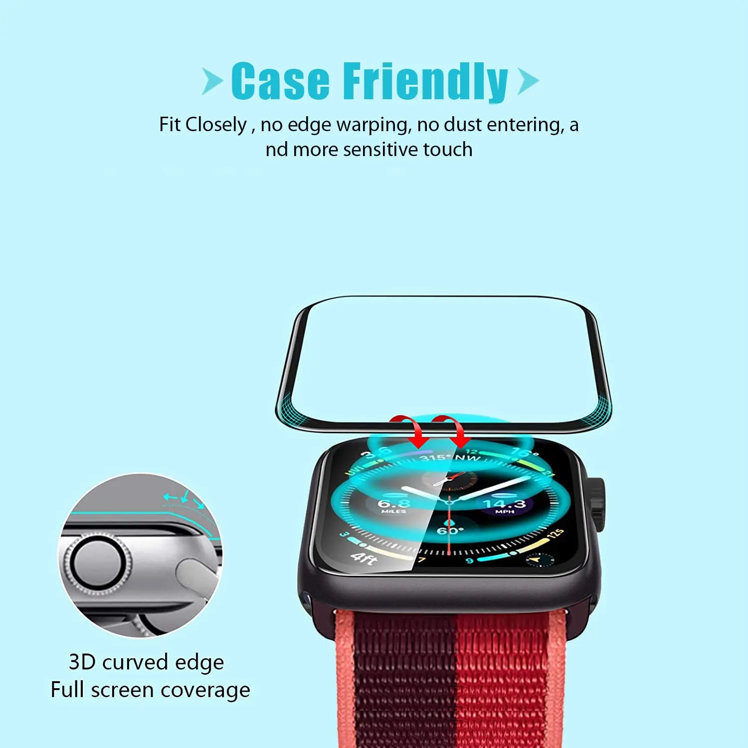Screen Protector 3D Tempered F - Watch Face Protector ulasan dan harga