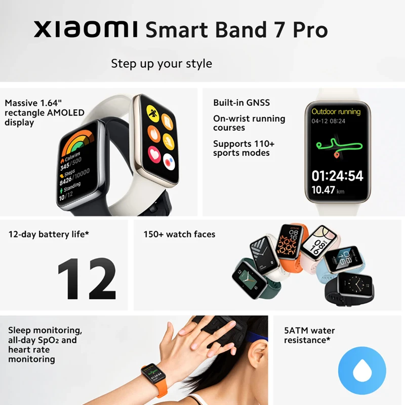 Xiaomi Smart Band 7 Pro 1.64'' - Smartwatch Face ulasan dan harga